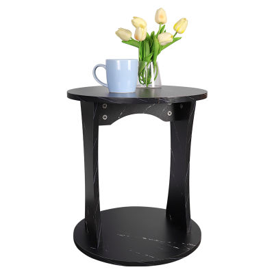โต๊ะกลางโซฟา โต๊ะรับแขก โต๊ะอเนกประสงค์ ลายหินอ่อน โต๊ะวางของ แข็งแรง รับน้ำหนักได้ดี โต๊ะข้างเตียง 2ชั้น Grandmaa