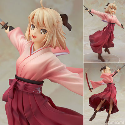 Fate Stay Night Gsc อะนิเมะ18เซนติเมตรซากุระ Saber Okita Souji Altria Pendragon รูปการกระทำพีวีซีรุ่นของเล่นตุ๊กตาของสะสมของขวัญวันเกิด