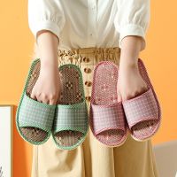 [COD] slippers one-shaped male and female soft bottom hotel non-disposable guest drag fabric floor home sandals