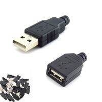 3 In 1ประเภทสำหรับท่านชายหญิง Micro Usb 2.0ซ็อกเก็ต4ปลั๊กเสียบขาเชื่อมต่อฝาพลาสติกสีดำประเภทขั้วต่อแบบ Diy-ชุด1ชิ้น10ชิ้น