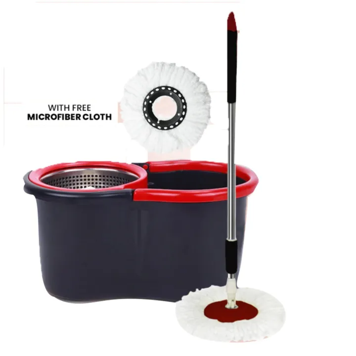 Stainless Magic Spin Mop With Bucket 2 Heads 4153 