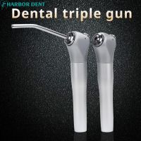 Dental 3 Way Air Water Spray Triple Syringe Handpiece W/ 2 Nozzles Tips Tubes