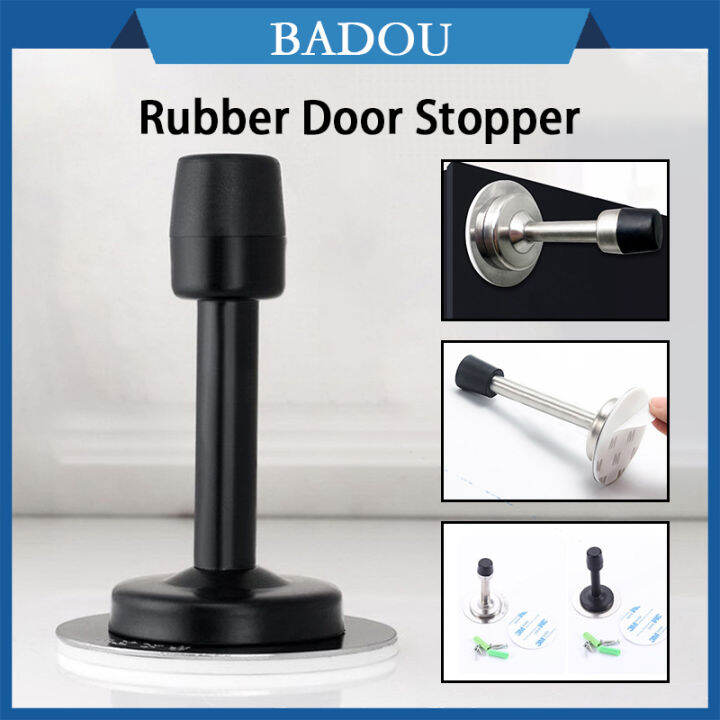 Stainless Steel Rubber Door Stopper Wall Mounted Door Stopper Free