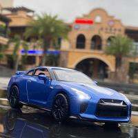 1:32นิสสัน GTR R35 50รถโลหะผสมหล่อตายโมเดลรถของเล่นเสียงและไฟของเล่นเด็กของสะสมของขวัญวันเกิด