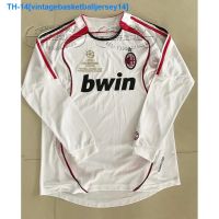 ✎✚☒ vintagebasketballjersey14 Classic retro jersey 06-07AC Milan Champions League final soccer jersey Kakain Zaghi long-sleeved short-sleeved jersey