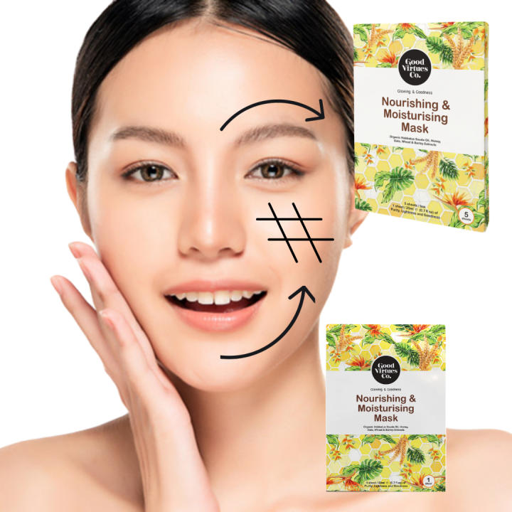 G9 Good Virtues Co Nourishing & Moisturising Mask 5pcs Box Women Halal Facial Mask Made in