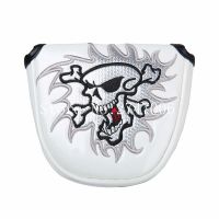 1pc Skull Golf Club Mallet Putter Head Cover with Magnetic Closure for Center Shaft Putters