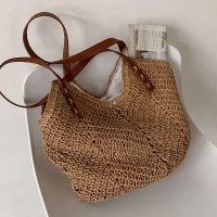 Weave Tote Bag Female Bohemian Shoulder Bags for Women 2021 Summer Beach Straw Handbags and Purses Lady Travel Shopping Bags