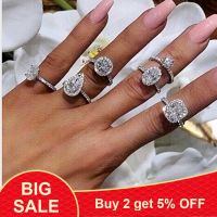 {Zhongxi Ornamorations} 925เงินสเตอร์ลิงแฟชั่นแหวนแหวนหมั้นแหวนแต่งงงาน3ct แหวนสตรี AAAA Cz สำหรับผู้หญิงสำหรับงานเลี้ยงเจ้าสาวนิ้วของขวัญเครื่องประดับ