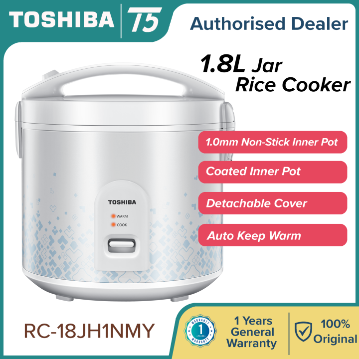 TOSHIBA RICE COOKER 1.8 Liter (NONSTICK) with CONGEE FUNCTION RC