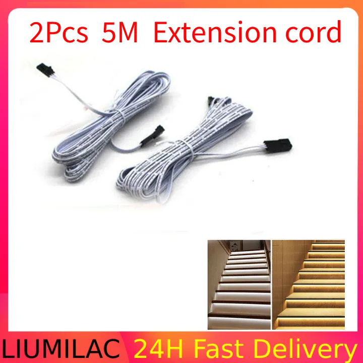 Motion sensor stair light 2Pcs 5M Dedicated extension cord Lazada PH