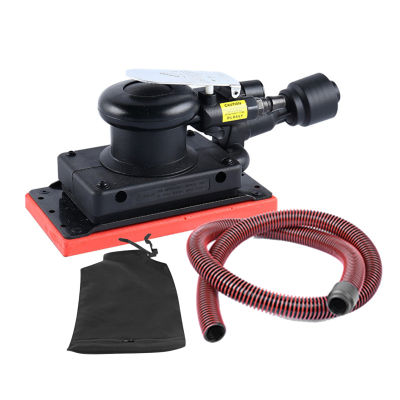 Mini Random Orbit Air Sander with 90x175mm Base Self Vacuuming Pneumatic Sander High Speed Air-operated Handheld Polisher for Auto Body Work Furniture Metal Surface Rust Removal
