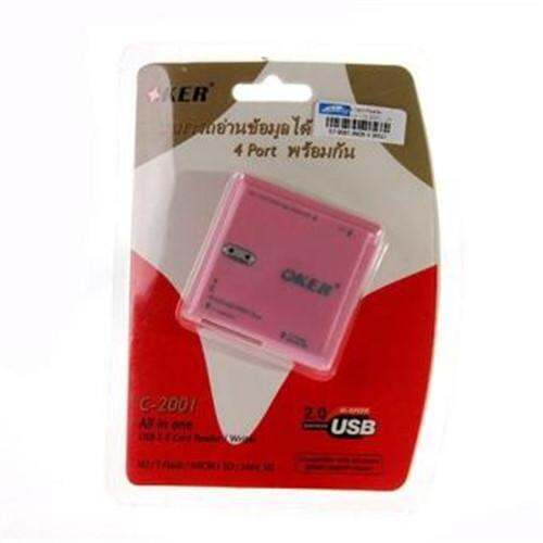 card-reader-เครื่องพิมพ์บัตร-oker-usb-3-0-รุ่น-c-3329-สีชมพู