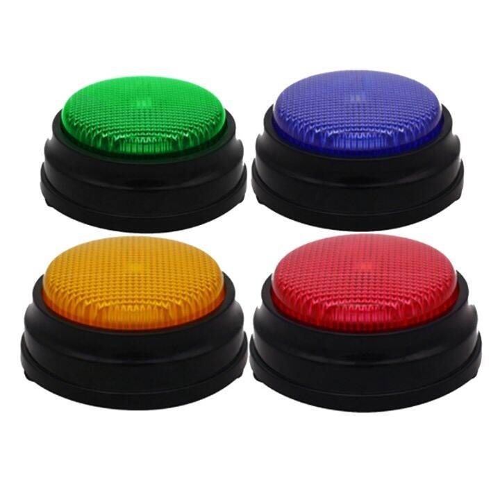 การฝึกอบรมสุนัขที่มีสีสันคำตอบ-buzzer-30วินาทีบันทึกปุ่มคำสั่งปุ่มสุนัขบันทึกได้เริ่มพูดคุย