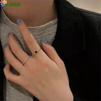 【 M-ZONE8】2ชิ้น/เซ็ตแฟชั่นเกาหลี Drop Glaze แหวนรูปหัวใจ Love Shape Index Finger Joint แหวนสำหรับเครื่องประดับสตรี