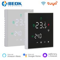 Beok Tuya Wifi Smart Thermostat of Gas Boiler Water/ Electric Floor Heating Room Programmable Temperature Controller Alexa,Alice