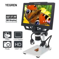 600X/1200X/1600X 4.3"/7"/9" LCD Display Digital Microscope LED Video Microscope With Metal Lifting Stand Repairing Microscope