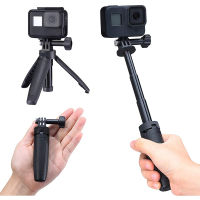 พับขาตั้งกล้องมินิแบบพกพาขาตั้งกล้อง Monopod สำหรับ GoPro 11109876สีดำ Insta 360 X2 X3 R DJI Osmo การกระทำอุปกรณ์เสริมสำหรับกล้อง