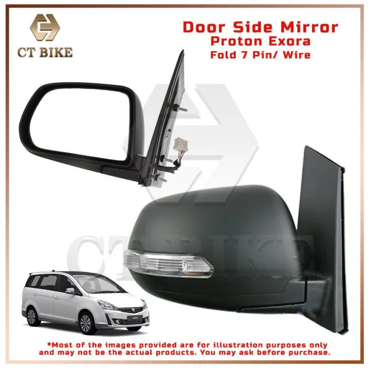 Door Side Mirror Proton Exora Foldable Pin Wire Right Lazada