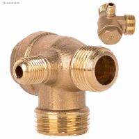 ☸ 1pc New 3 Port Check Valve Brass Male Thread Check Valve Connector Tool For Air Compressor