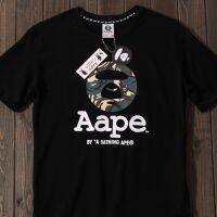 เสื้อยืด ผ้าฝ้าย 100% พิมพ์ลาย Aape Pure T Ape Head สําหรับผู้ชาย R1JA