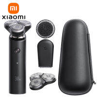 XIAOMI MIJIA เครื่องโกนหนวดไฟฟ้า S500C แห้งเปียกโกนล้างทำความสะอาดได้แบบพกพาเครา T Rimmer 3หัวมีดโกนใบหน้าน้ำยาทำความสะอาดผิวหน้าสำหรับผู้ชาย