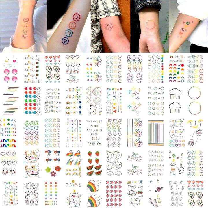 christmas-tattoo-stickers-50-pieces-hyuna-style-tattoo-stickers-waterproof-men-and-women-lasting-ins-wind-small-fresh-cute-girl