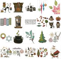 【CW】 Halloween Christmas Holiday Decoration Metal Cutting Dies New 2021 Flower Xmas Tree Alphabets Scrapbook Die Cuts for Diy Card