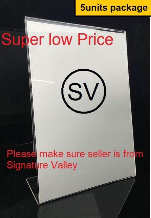 acrylic display stand paper holder (5 unit) Lazada