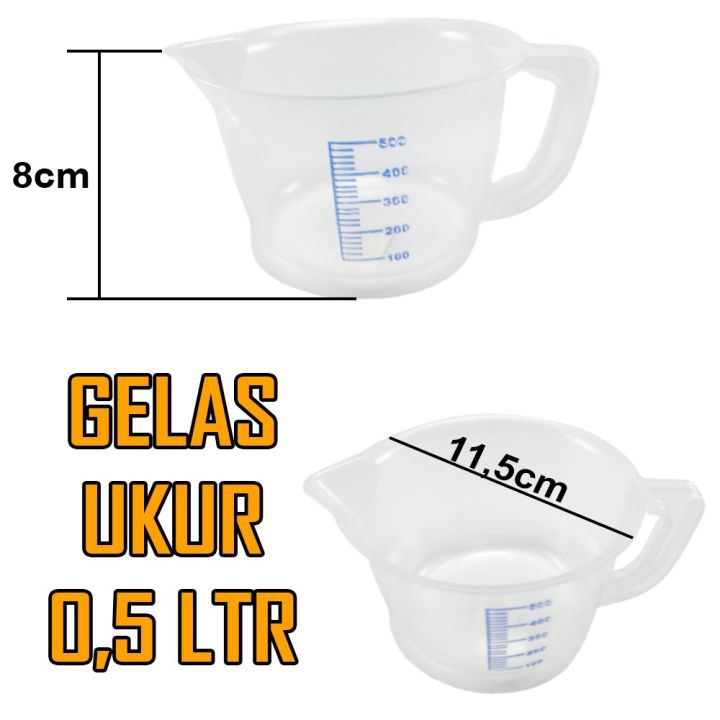 Gelas Takar Plastik 500ml Gelas Ukur Air 05 Liter Termurah Bisa Cod Lazada Indonesia 1575