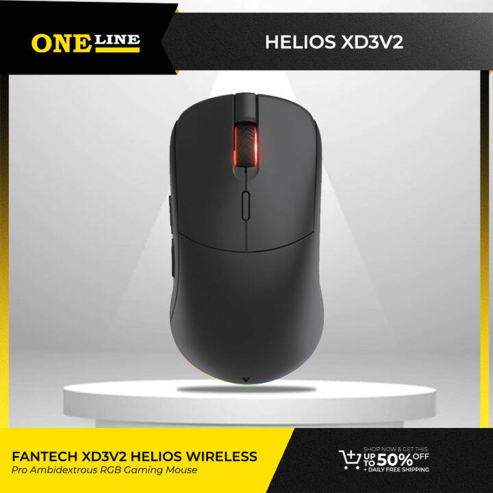 ONELINE Fantech XD3v2 Helios Wireless Pro Ambidextrous Gaming Mouse