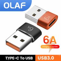 Olaf USB OTG Male To Type C Female Connector Type-C Cable Adapter 6A Usb C Data Converter For Samsung Xiaomi iPhone USB Adapters