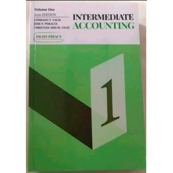 INTERMEDIATE ACCOUNTING vol.1 (2021edition by Conrado Valix) Lazada PH