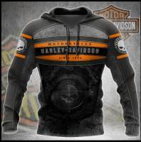 （ALL IN STOCK XZX）  Harley-Davidson 3D Printed Hoodie/Zipper Hoodie 05  (Free customized name logo for private chat, can be changed with or without zipper)