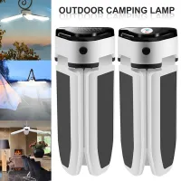 60 LEDs Solar Camping Lantern Emergency Light Outdoor Trefoil Tent Light Mobile Power for Charging Cell Phone USB Rechargeable