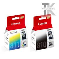 Canon ตลับหมึกอิงค์เจ็ท รุ่น PG-810 BK (สีดำ) / CL-811 CO (สี)  ของแท้100% ใช้ได้กับปริ้นเตอร์ Canon Pixma:  IP2770/ IP2772/ MP237/ MP245/ MP258/ MP276/ MP287/ MP467/ MP486/ MP496/ MP497/ MX328/ MX338/ MX347/ MX357/ MX366/ MX416/ MX426 ราคา สีดำ 690 บาท ร