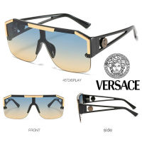 2021 Fashion Luxury Brand Oversized Square Sunglasses Men Women Vintage Metal Big Frame Semi-Rimless One Lens Sun Glasses UV400