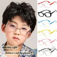 【hot sale】❀☍ D03 【Ready stock】New Childrens Anti-blue Silicone Light Flat Mirror Fashion Learning Game Goggles Square Frame Kids Glasses