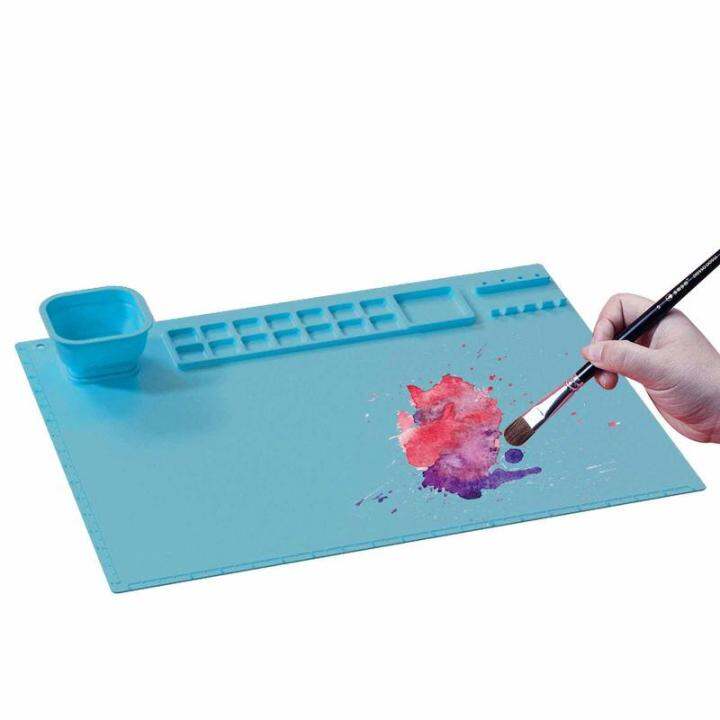 Silicone Craft Mat With Cup DIY Collapsible Artist Mat With Color