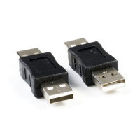 USB 2.0ตัวผู้เป็นตัวแปลงเครื่องต่อตัวผู้ตัวเชื่อมอะแดปเตอร์ M/m ใหม่สีดำ