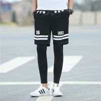 Sports tights mens youth basketball pants mens pants couples men and women Kor运动紧身裤男青年篮球裤男裤子情侣男女韩版打底裤男士高弹健身裤