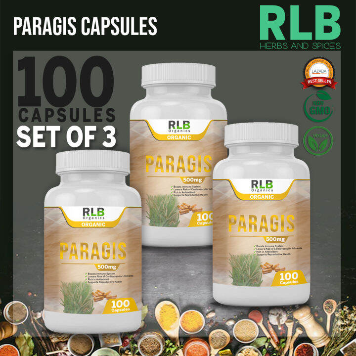 Set of 3 Paragis Capsule 100pcs High in Vitamin C Has Strong Laxative Properties Relieve
