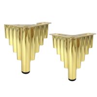 4pcs Metal Furniture Legs Gold Sofa Feet Thicken Support Hardware 13/15/18cm for TV Stand Desk Cabinet Dresser Coffee Table Feet Furniture Protectors