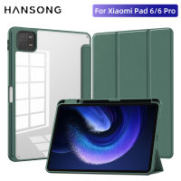 Untuk Mi Pad 6 Kes untuk แผ่น Xiaomi 6 Tablet Pro ปลอก dengan Pemegang Pensil untuk 2023แผ่น Xiaomi 6 11 Inci dengan Kes Tidurban Auto