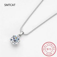 【HOT】 Real 1 Carat D Color Moissanite Bridal Pendant Necklace 925 Sterling Wedding Jewelry Wholesale