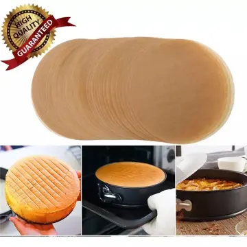 120 Sheets Unbleached Non-stick 8 Round Parchment Paper, Baking