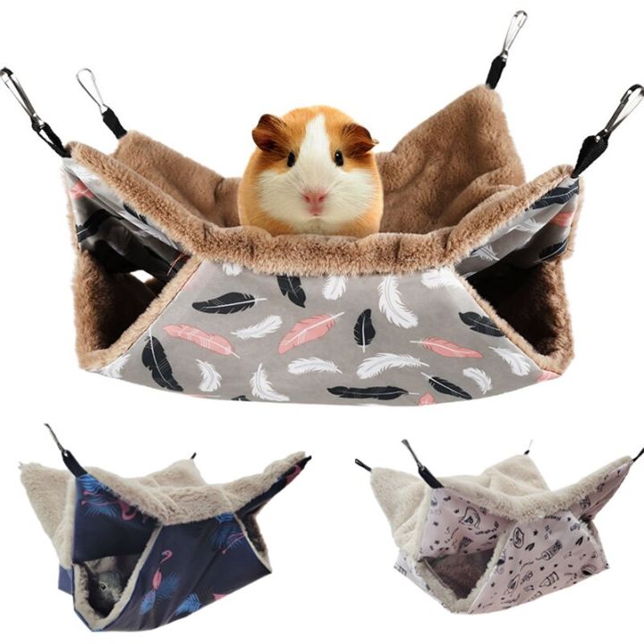 double-layer-ferret-hamster-cage-hammock-bed-winter-warm-pet-house-home-for-animals-chinchilla-squirrel-guinea-pig-sleeping-bags-beds