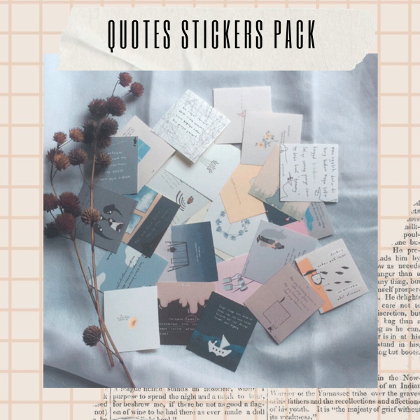[30 pcs] Quotes aesthetic stickers pack | stiker kata-kata | stiker ...