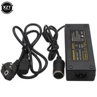 ตู้เย็นสำหรับ EU US เครื่องชาร์จไฟแปลงกระแสไฟฟ้า220V อะแดปเตอร์ Ac/ หัวต่อปลั๊กเบาบุหรี่10A รถยนต์ที่ใช้เครื่องแปลงไฟ12V 120W