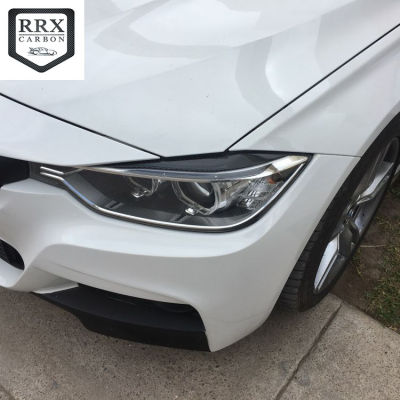 【cw】 Applicable to BMW Light Sticker F30 New 3 Three Series Carbon Fiber Head Hair Eyelid Front Photo Modification Accessories Stickers 320i325i ！